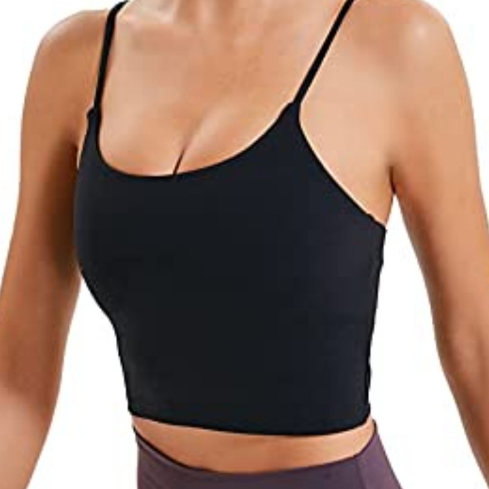 Black Sports Crop Top